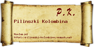 Pilinszki Kolombina névjegykártya